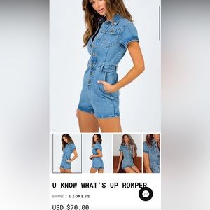 Lioness x Princess Polly U KNOW WHAT'S UP ROMPER- Size M